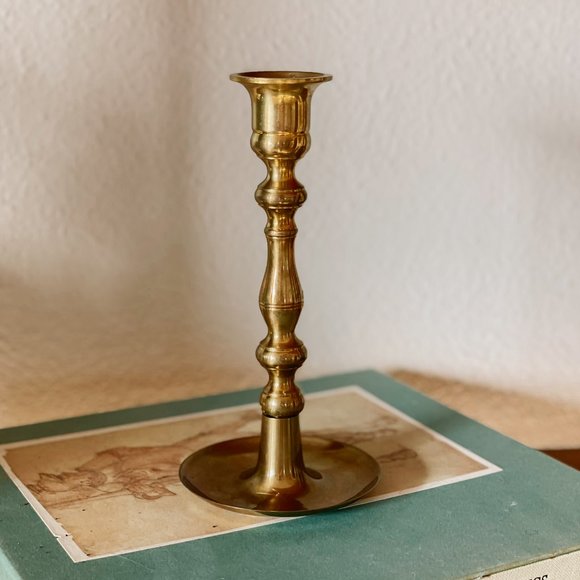 vintage | Brass Gold Candlestick Holder